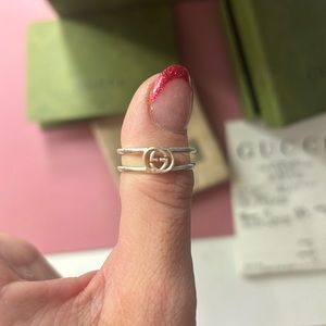Silver authentic Gucci ring